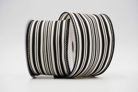 Striped Wired Ribbon_KF6783GC-53-53_Black